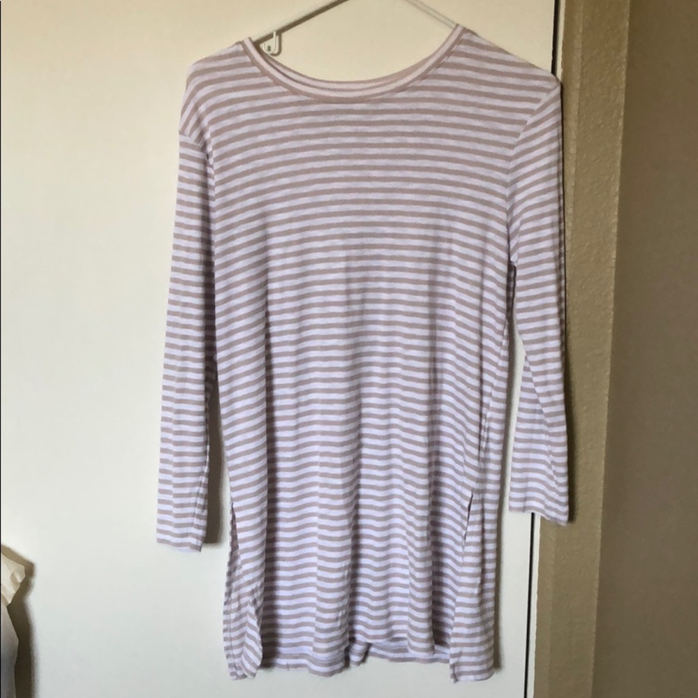 Light brown and white striped tunic